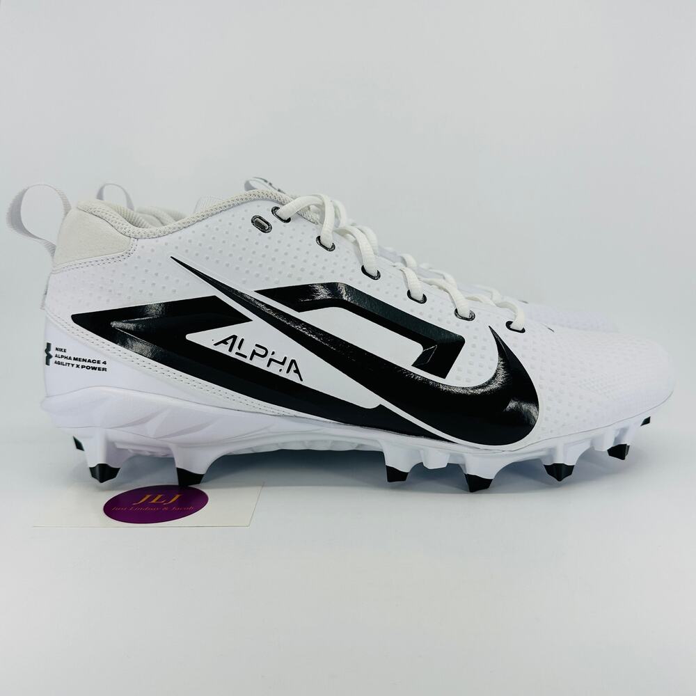 Nike Men's Alpha Menace 4 Varsity Football Cleats White FZ7703-101 Size 12.5